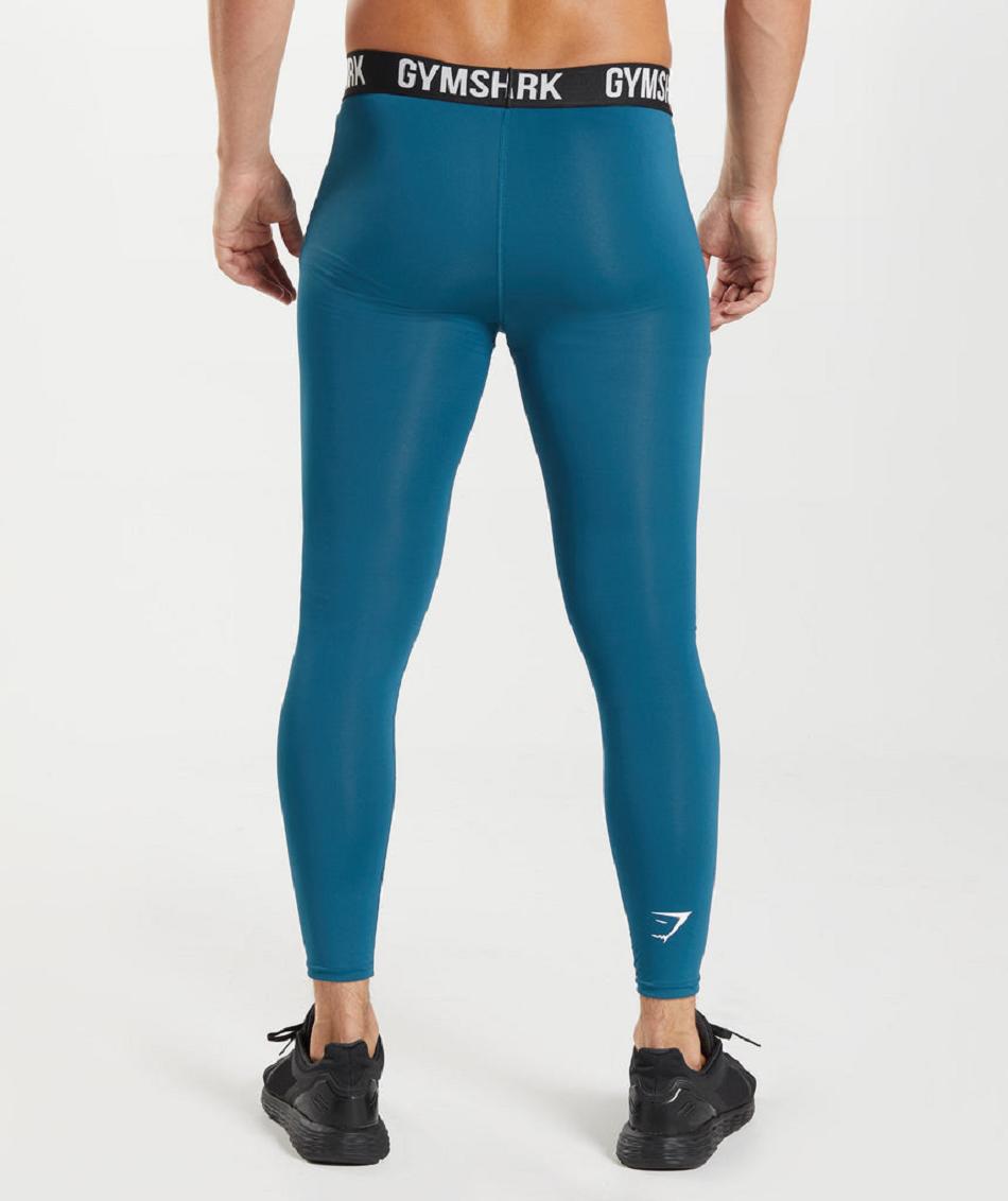 Legginsy Męskie Gymshark Element Niebieskie | PL 4095MQZ